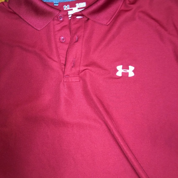 UNDER ARMOUR SIZE XLARGE MENS SHORT SLEEVE LOOSE FIT POLO EUC - Picture 2 of 4